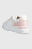 Шкіряні кросівки Tommy Hilfiger EMBOSSED COURT SNEAKER колір рожевий FW0FW07297