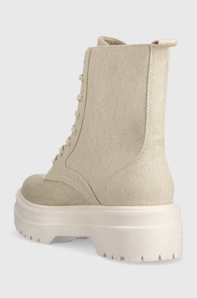 Черевики Tommy Hilfiger FEMININE ESSENTIAL CANVAS жіночі колір бежевий на платформі FW0FW07357 фото 3