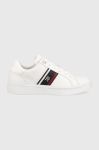 Шкіряні кросівки Tommy Hilfiger CORP WEBBING SNEAKER колір білий FW0FW07379 Шкіряні кросівки Tommy Hilfiger CORP WEBBING SNEAKER колір білий FW0FW07379