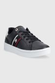 Шкіряні кросівки Tommy Hilfiger CORP WEBBING SNEAKER колір синій FW0FW07379