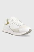 Шкіряні кросівки Tommy Hilfiger ELEVATED EMBOSSED RUNNER колір білий FW0FW07384