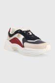 Шкіряні кросівки Tommy Hilfiger CHUNKY TH RUNNER колір синій FW0FW07386