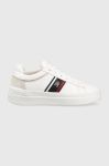 Шкіряні кросівки Tommy Hilfiger CORP WEBBING COURT колір білий FW0FW07387 Шкіряні кросівки Tommy Hilfiger CORP WEBBING COURT колір білий FW0FW07387