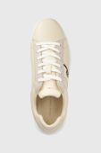Шкіряні кросівки Tommy Hilfiger CORP WEBBING COURT колір бежевий FW0FW07387
