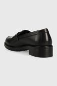 Шкіряні мокасини Tommy Hilfiger TH ICONIC LOAFER жіночі колір чорний на плоскому ходу FW0FW07412