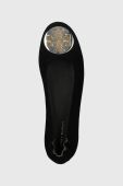 Замшеві балетки Tory Burch Claire Ballet колір чорний  147378-001