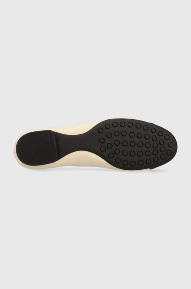 Шкіряні балетки Tory Burch Claire Cap Toe Ballet колір бежевий  148336-001 фото 5