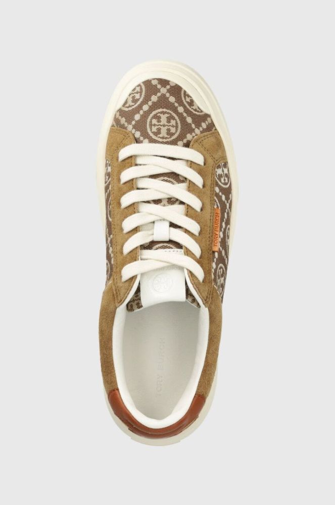Замшеві кросівки Tory Burch Ladybug колір коричневий 150229-200 фото 4