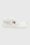 Шкіряні кросівки Tommy Jeans TJW RETRO BASKET LEATHER EN0EN02204 колір блакитний Шкіряні кросівки Tommy Jeans TJW RETRO BASKET LEATHER EN0EN02204 колір блакитний