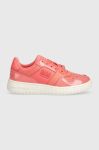 Шкіряні кросівки Tommy Jeans TJW RETRO BASKET GLOSSY колір помаранчевий EN0EN02206 Шкіряні кросівки Tommy Jeans TJW RETRO BASKET GLOSSY колір помаранчевий EN0EN02206
