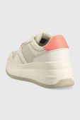 Кросівки Tommy Jeans TJW RETRO BASKET FLATFORM колір бежевий EN0EN02208