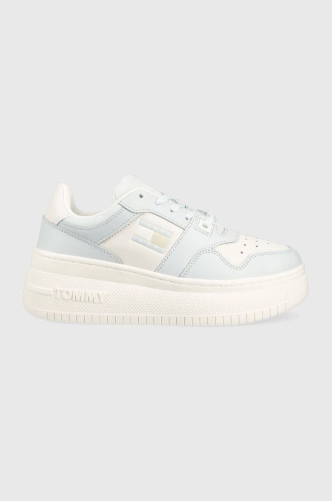 Кросівки Tommy Jeans TJW RETRO BASKET FLATFORM EN0EN02208 колір блакитний