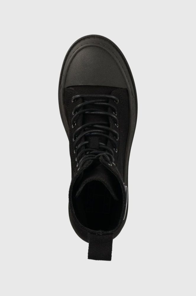 Черевики Tommy Jeans TJW FOXING CANVAS BOOT жіночі колір чорний на платформі EN0EN02216 фото 4