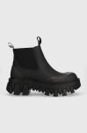 Черевики Tommy Jeans TJW RUBBER RAIN BOOT жіночі колір чорний на платформі EN0EN02234 Черевики Tommy Jeans TJW RUBBER RAIN BOOT жіночі колір чорний на платформі EN0EN02234