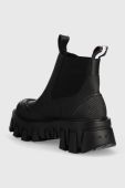Черевики Tommy Jeans TJW RUBBER RAIN BOOT жіночі колір чорний на платформі EN0EN02234