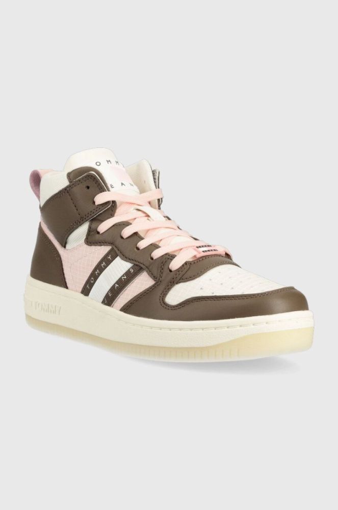 Кросівки Tommy Jeans TJW RETRO BASKET RIPSTOP колір коричневий EN0EN02350 фото 2