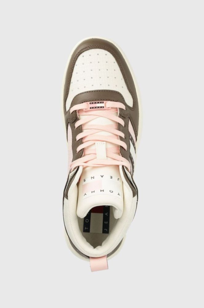 Кросівки Tommy Jeans TJW RETRO BASKET RIPSTOP колір коричневий EN0EN02350 фото 4