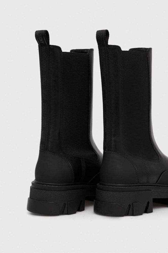 Шкіряні черевики Dkny Jonie жіночі колір чорний на платформі K3366233 фото 3
