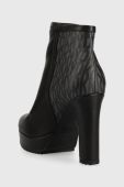 Черевики Dkny K2386417 жіночі колір чорний каблук блок Liana