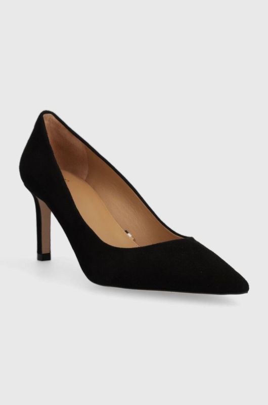Замшеві туфлі BOSS Janet Pump 70-S_N колір чорний 50498810 фото 2