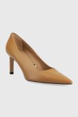 Шкіряні туфлі BOSS Janet Pump 70-N_N колір коричневий 50498836