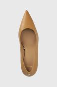 Шкіряні туфлі BOSS Janet Pump 70-N_N колір коричневий 50498836