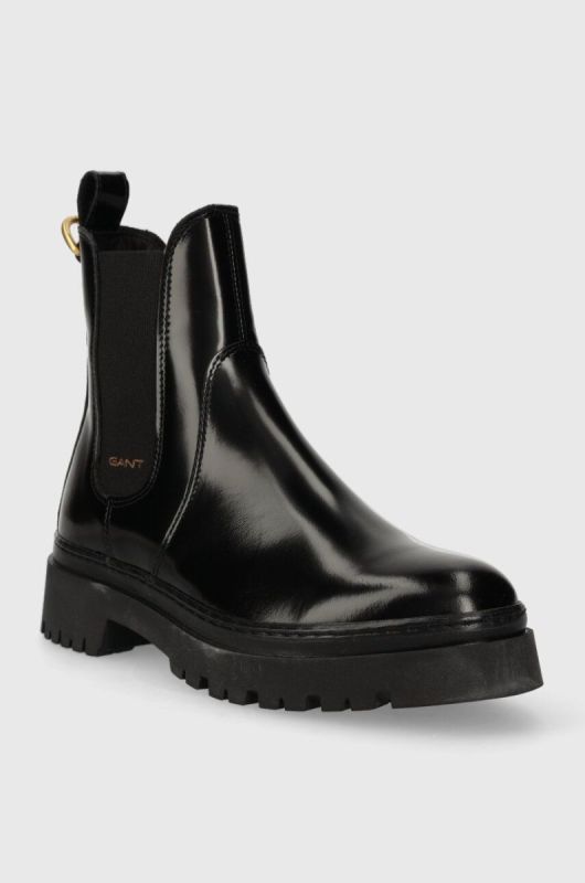 Шкіряні черевики Gant Aligrey жіночі колір чорний на платформі утеплене 27551324.G00 фото 2