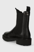Шкіряні черевики Gant Kelliin жіночі колір чорний на плоскому ходу 27551348.G00