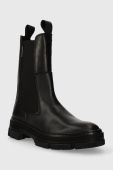 Шкіряні черевики Gant Monthike жіночі колір чорний на плоскому ходу 27551356.G00 Шкіряні черевики Gant Monthike жіночі колір чорний на плоскому ходу 27551356.G00