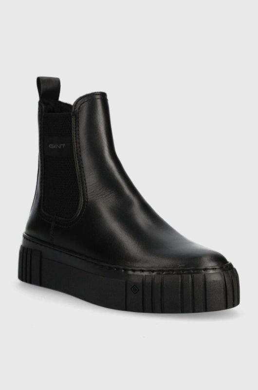 Шкіряні черевики Gant Snowmont жіночі колір чорний на платформі утеплене 27551372.G00 фото 2