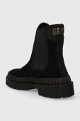 Замшеві черевики Gant Frenzyn жіночі колір чорний на плоскому ходу 27553337.G00 Замшеві черевики Gant Frenzyn жіночі колір чорний на плоскому ходу 27553337.G00