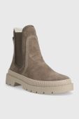 Замшеві черевики Gant Frenzyn жіночі колір бежевий на плоскому ходу 27553337.G182