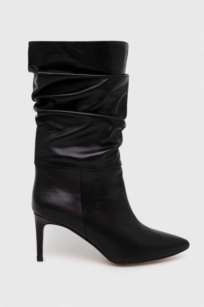 Шкіряні чоботи Gant Bettany жіночі колір чорний на шпильці 27581268.G00