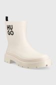 Гумові чоботи HUGO Jin жіночі колір бежевий 50498090