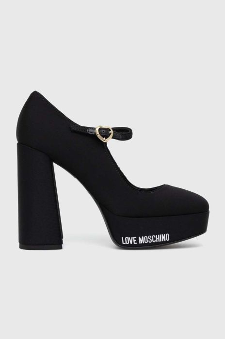 Туфлі Love Moschino колір чорний каблук блок JA1029CG1HIM0000 Туфлі Love Moschino колір чорний каблук блок JA1029CG1HIM0000