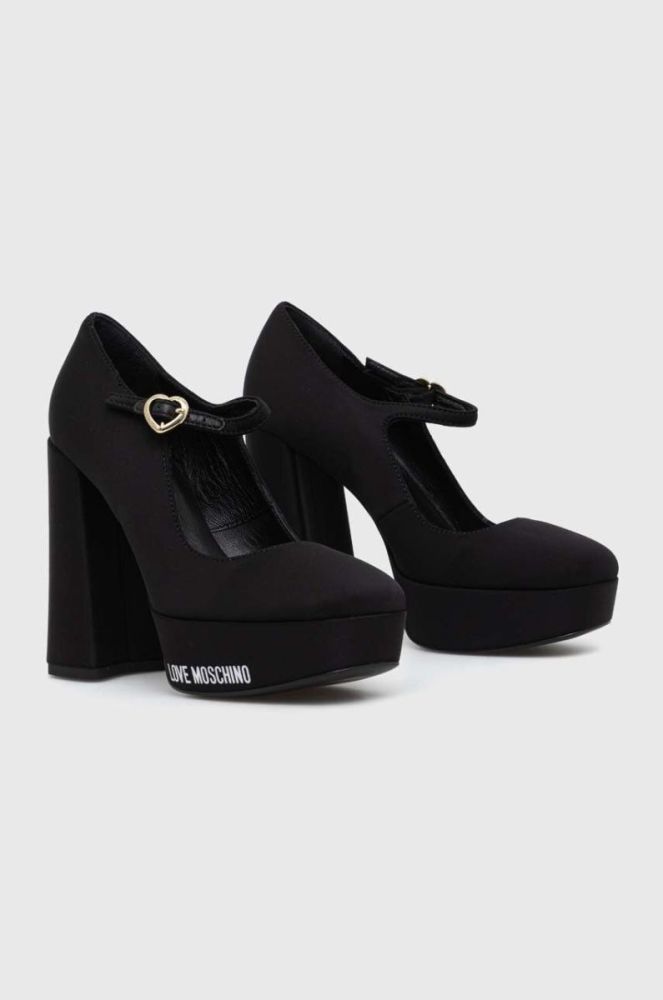 Туфлі Love Moschino колір чорний каблук блок JA1029CG1HIM0000 фото 2