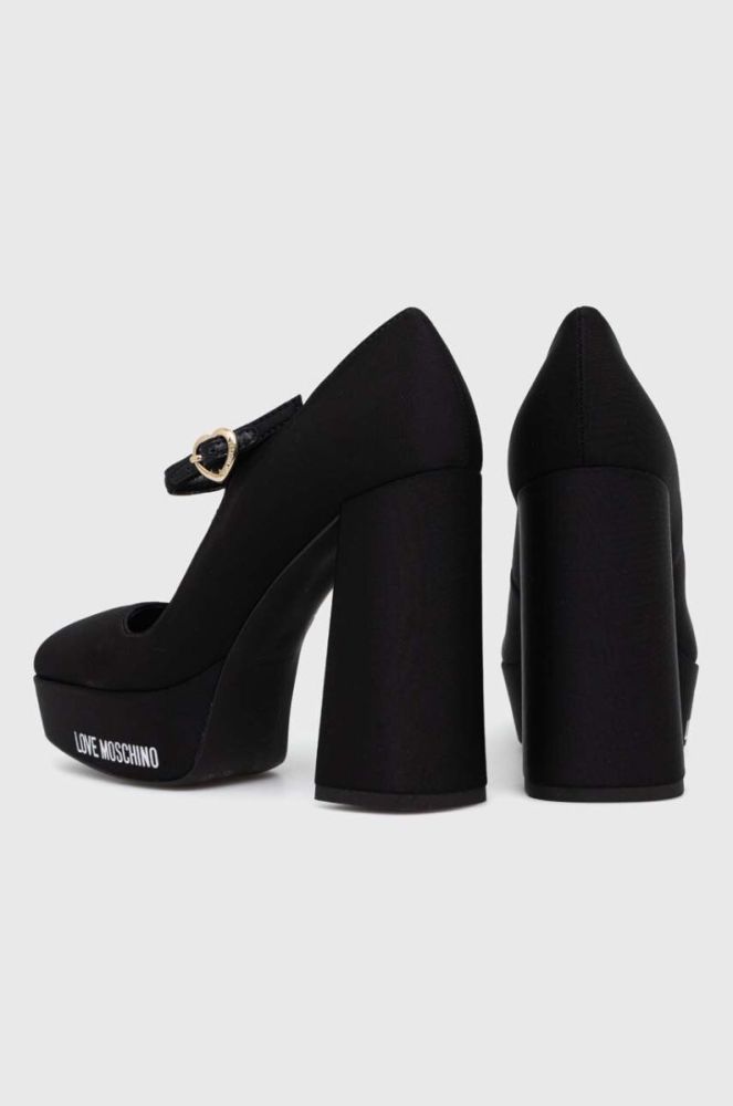 Туфлі Love Moschino колір чорний каблук блок JA1029CG1HIM0000 фото 3