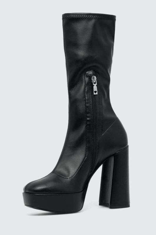 Черевики Love Moschino жіночі колір чорний каблук блок JA2607CG1HIEZ000 фото 2