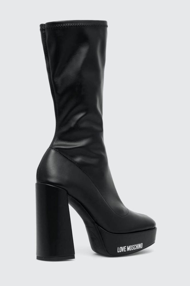 Черевики Love Moschino жіночі колір чорний каблук блок JA2607CG1HIEZ000 фото 3