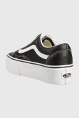 Шкіряні кеди Vans Old Skool Stackform жіночі колір чорний VN0A7Q5MBPB1