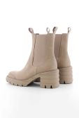 Шкіряні черевики Kennel & Schmenger Bump жіночі колір бежевий каблук блок 21-58500.678