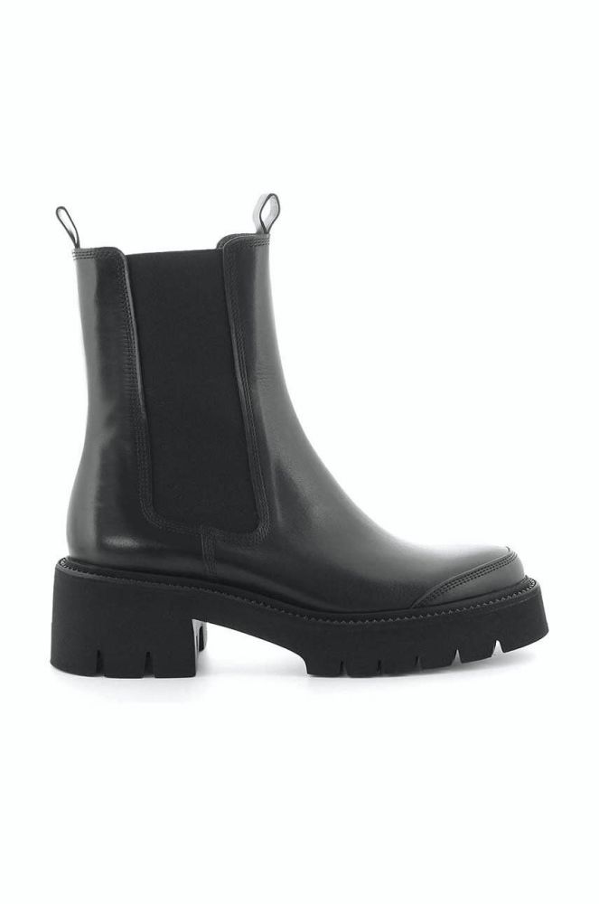Шкіряні черевики Kennel & Schmenger Shiny жіночі колір чорний каблук блок 21-42020.420