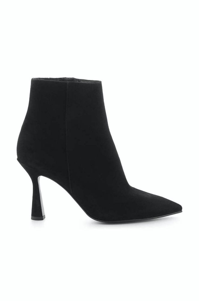 Замшеві черевики Kennel & Schmenger Mona жіночі колір чорний на шпильці 21-84310.380