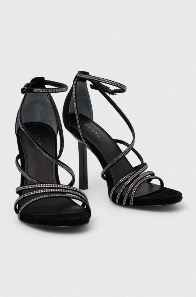 Замшеві сандалі Guess AXEN колір чорний FL7AXE SUE03 фото 2