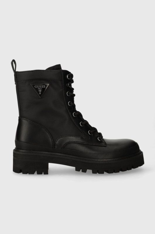 Черевики Guess BADA жіночі колір чорний на платформі FL7BDA ELE10