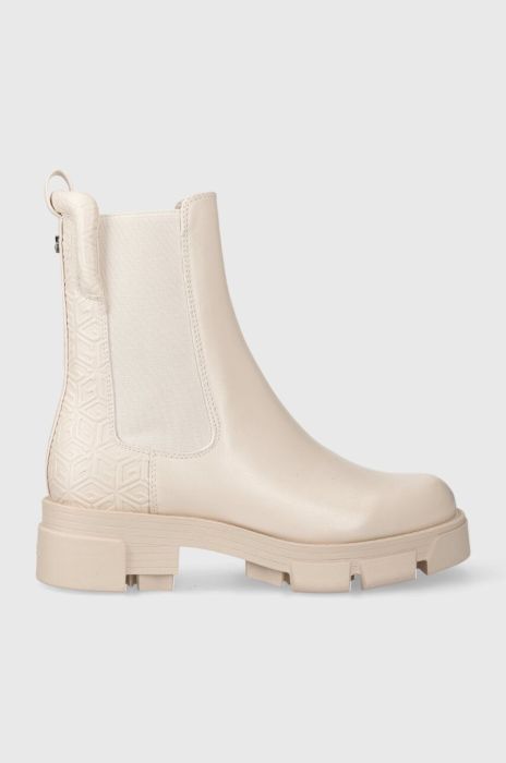 Черевики Guess MADLA3 жіночі колір бежевий на платформі FL7M3D ELE10 Черевики Guess MADLA3 жіночі колір бежевий на платформі FL7M3D ELE10