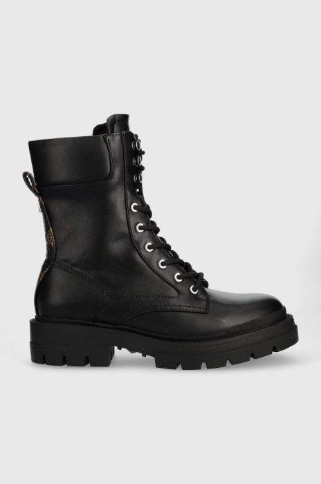 Черевики Guess FL7OTT ELE10 жіночі колір чорний на платформі OBETTER Черевики Guess FL7OTT ELE10 жіночі колір чорний на платформі OBETTER