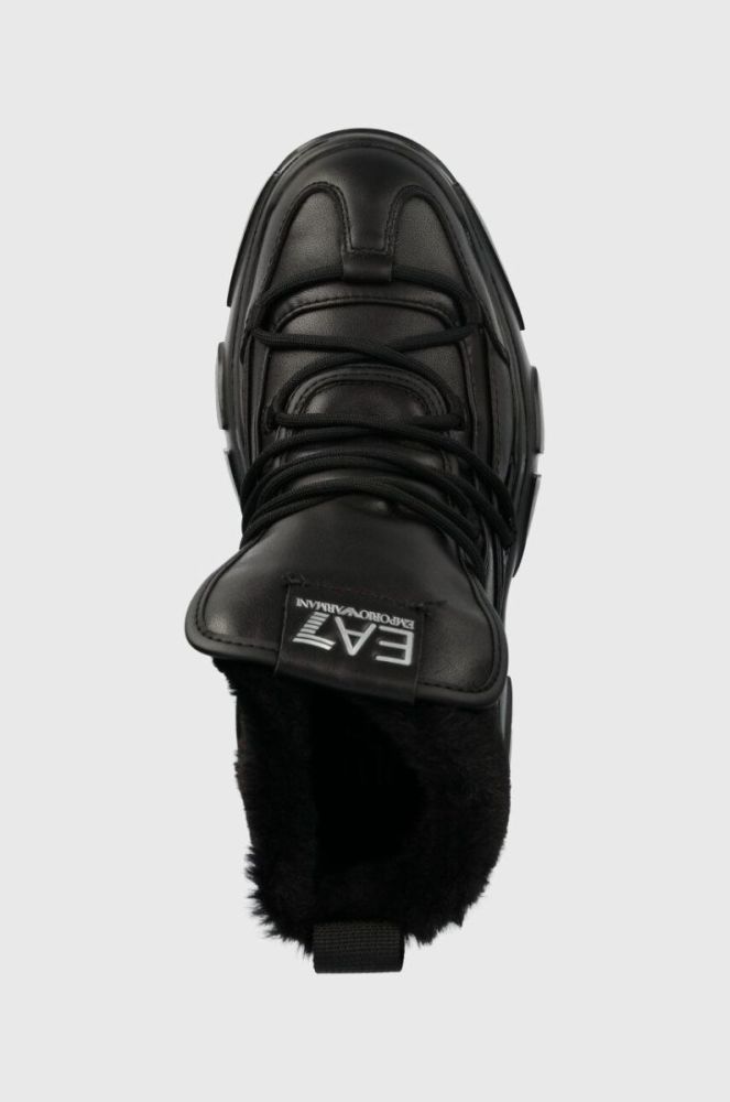 Черевики EA7 Emporio Armani жіночі колір чорний на платформі злегка утеплена X8M001 XK229 S868 фото 4