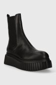 Шкіряні черевики AGL PENELOPE жіночі колір чорний на платформі D751546PGKI0121013