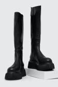 AGL шкіряні чоботи MILAGROS BOOT жіночі колір чорний на платформі D751560PGKI0121013